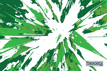 Dynamic Green Grunge Splash Burst