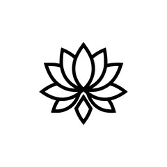 Obraz premium Minimalist lotus flower icon