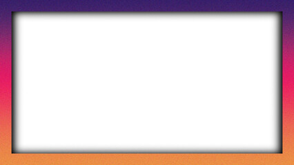 Fototapeta premium A blank vibrant color grainy texture wooden picture frame with a square paper space and gray border design creates an empty art banner for a web page illustration on a white wall