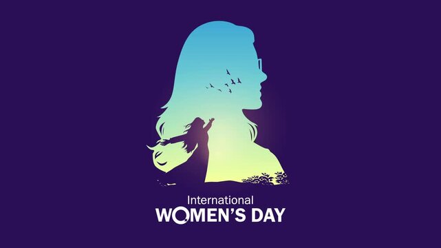 Give To Gain - International women's day concept poster. Woman sign illustration background. 2026 women's day campaign theme - #GiveToGain