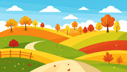 autumn landscape with trees