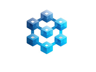 Obraz premium blockchain icon isolated on a transparent background 