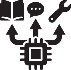Multi-Modal AI Capability and Skill Distribution Vector Icon