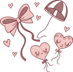 Valentine&rsquo;s Day Flat Vector Elements Collection