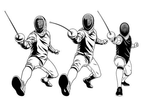 Fancing Athlete Vector