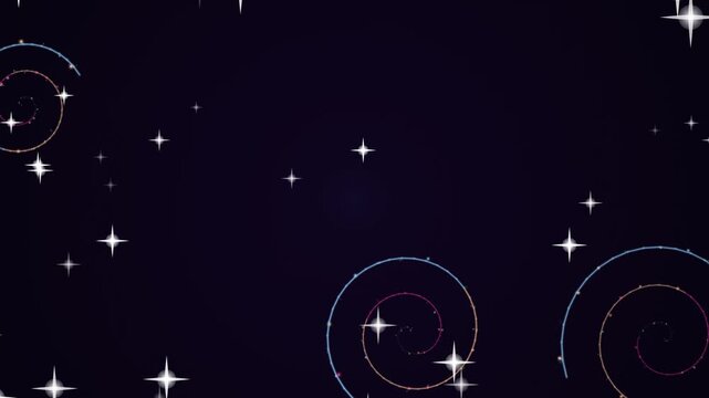 A mesmerizing night sky with swirling stars and sparkling celestial bodies in a vast universe view