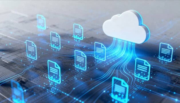 secure data backup visualization and cloud transfer perfect for world backup day