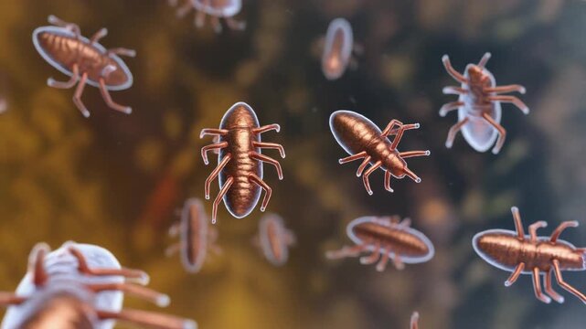 Microscopic Intruders: Digitally Rendered Mites and Parasites in a Fluid Biological Realm