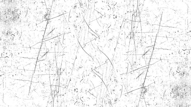 4k grunge animation of scratches damaged film overlay on white background