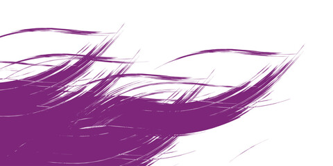 Bold purple paint brush stroke with grunge texture on a white background, perfect for creative posters, banners, flyers, and modern digital artwork.