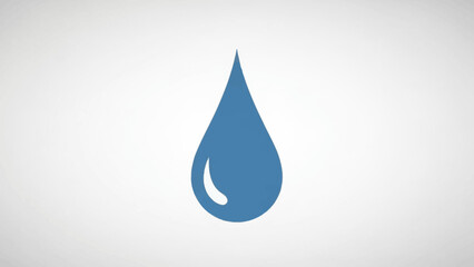 Abstract representation of a single blue water drop, symbolizing purity, fluidity, and emotional cleansing in psychological contexts, perfect for therapeutic or mindful content