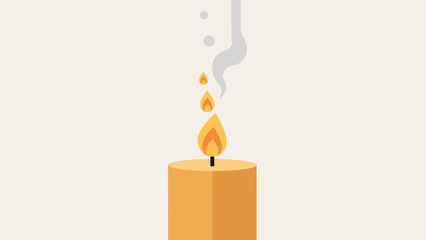 Psychology of the candle flame an abstract illustration exploring concepts of focus, mindfulness, and the passage of time in a warm, glowing light