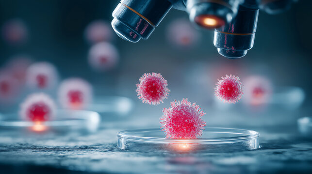 Medical laboratory testing for Nipah virus  scientists working in biosafety laboratory  virus detection experiment concept.