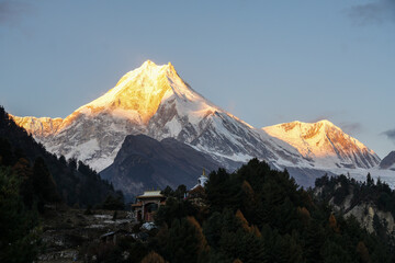 Manaslu Nepal Dramatic Sunrise Over
