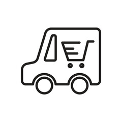 Delivery Truck Line Icon