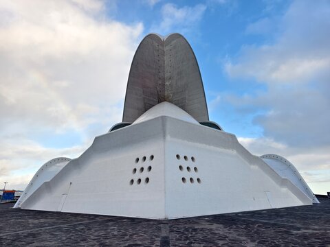 Amazing architecture of the building Auditorio de Tenerife in the Canary Islands	
