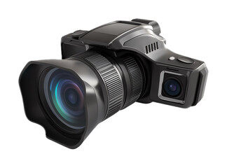 Fototapeta premium VR Camera Isolated on White Background - 360-Degree Virtual Reality Camera