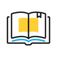 Vector multi color icon for Open book