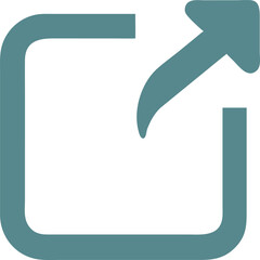 Minimalist arrow in a box icon