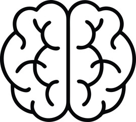 Minimalist brain vector icon