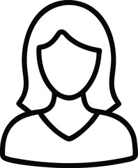 Minimalist female characte icon