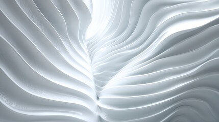Obraz premium Abstract white flowing wavy background with smooth plastic texture