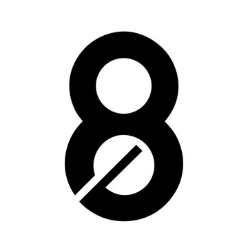 logo minimal letter number8