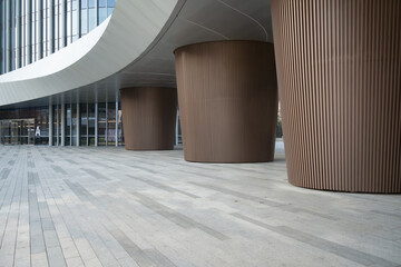 Naklejka premium Outdoor space of modern architecture