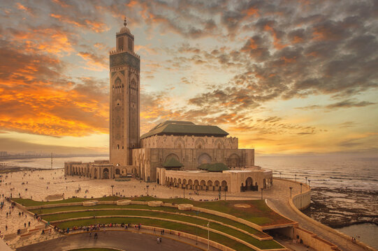 Hassan II Mosque in Casablanca, Morocco, North Africa