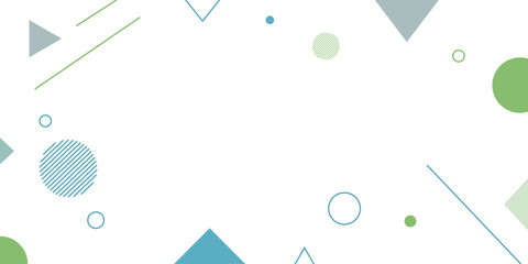 Minimal Abstract Geometric Shapes Background on White Space