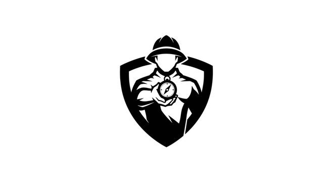 Explorer with Compass Logo