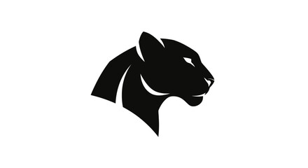Black Panther Head Silhouette Logo © rexus