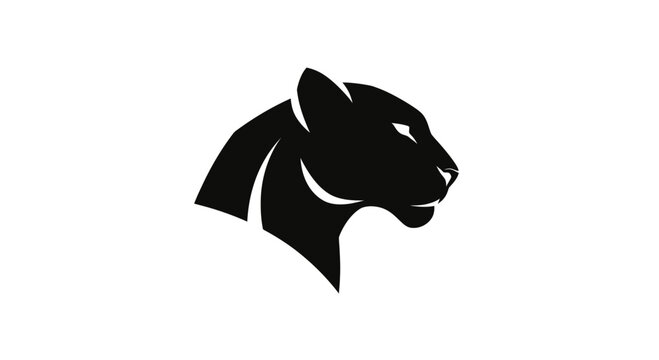 Black Panther Head Silhouette Logo