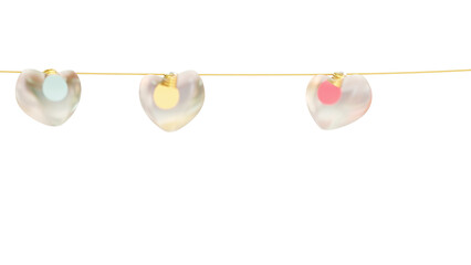 colorful light bulb in glass heart shape 3d rendering