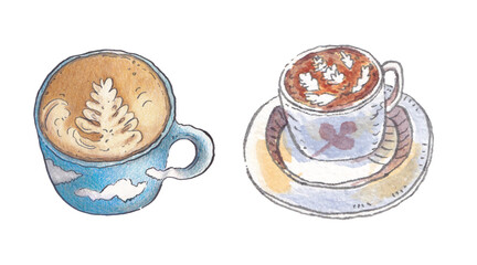 Beverage soft watercolor drink illustration