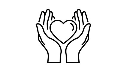 Obraz premium Hands holding a heart symbol.