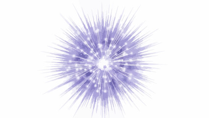 Fototapeta premium Abstract purple starburst with light effects on white background