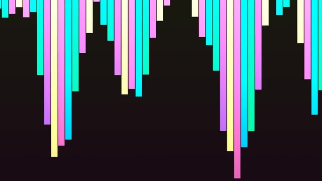 creating colorful abstract rainfall patterns in a dynamic rhythm