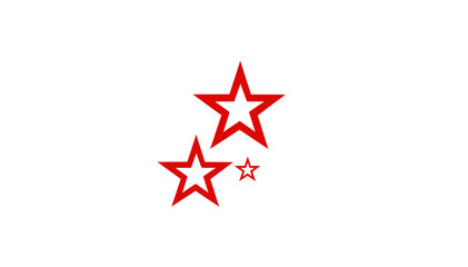 The red star is located on a transparent background.