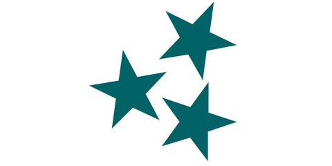 Obraz premium Bright, deep green stars are perfect for celebrations, achievements, or a magical theme. Ideal for holiday greeting cards, banners, or decorations, set against a transparent background.