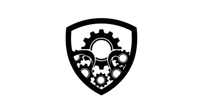 Gear and Shield Logo