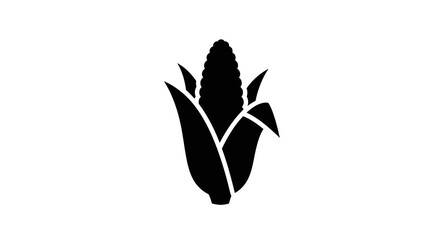 Corn cob silhouette icon © AR99