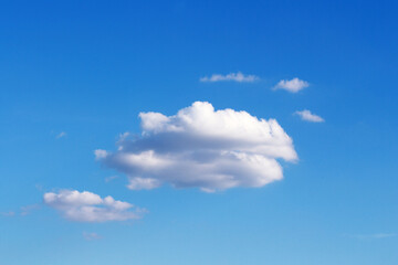 Blank sky surface with small clouds