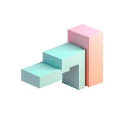 Fototapeta premium Abstract geometric shapes with gradient colors