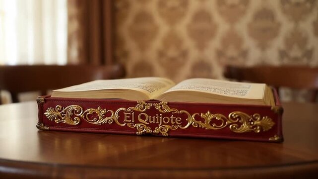 Turning Pages of Timeless Literature Animate the story of El Quijote book