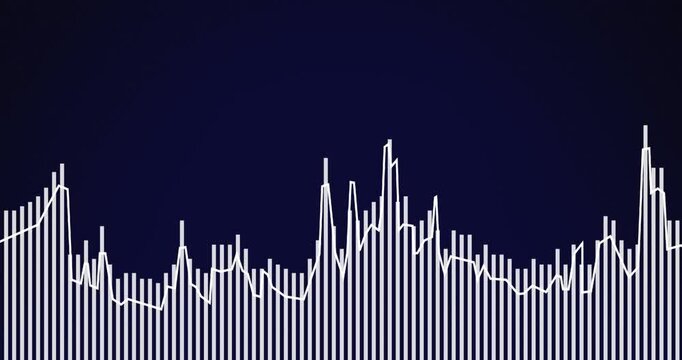 Animation of white colored multiple graphs against abstract background