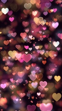 heart-shaped bokey lights background