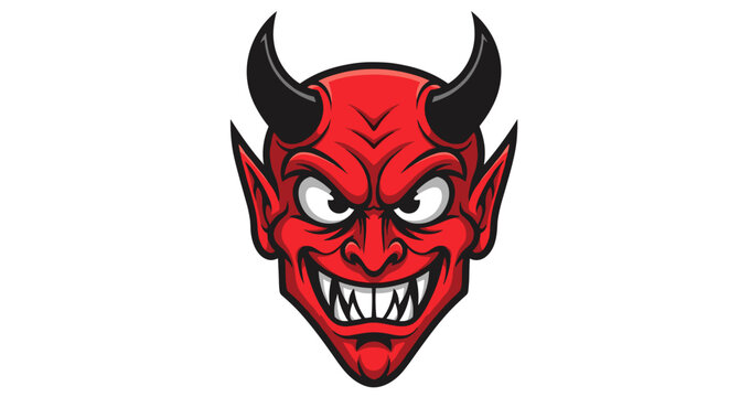 Red Devil Cartoon Character Illustration.