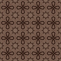 Seamless floral wallpaper pattern with decorative flowers and snowflakes in a nature-inspired vector style