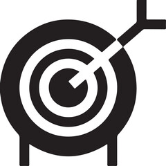 Minimalist Bullseye Target and Arrow Success Icon